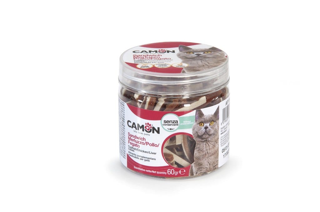 Camon Sandwich Merluzzo/Pollo/Fegato Di Pollo 60g 2cm-4