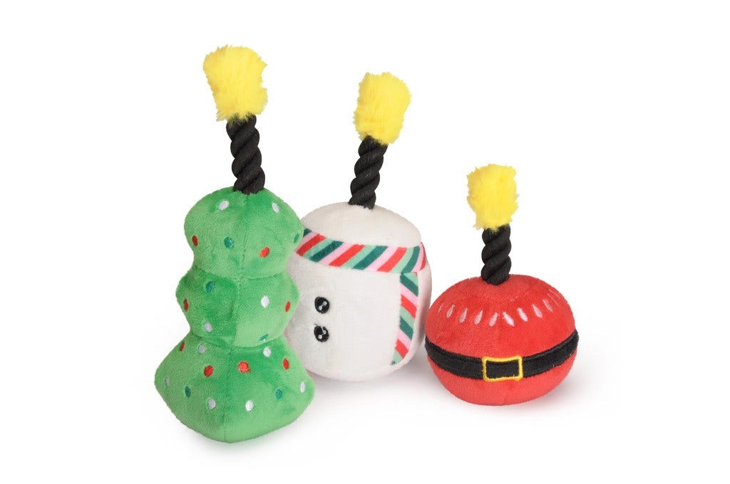 Camon Candele Natalizie in Peluche Con Squeaker Per Cani-2
