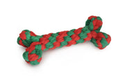 Camon Gioco Osso Natalizio in Corda Di Cotone Intrecciata Per Cani 15cm-2