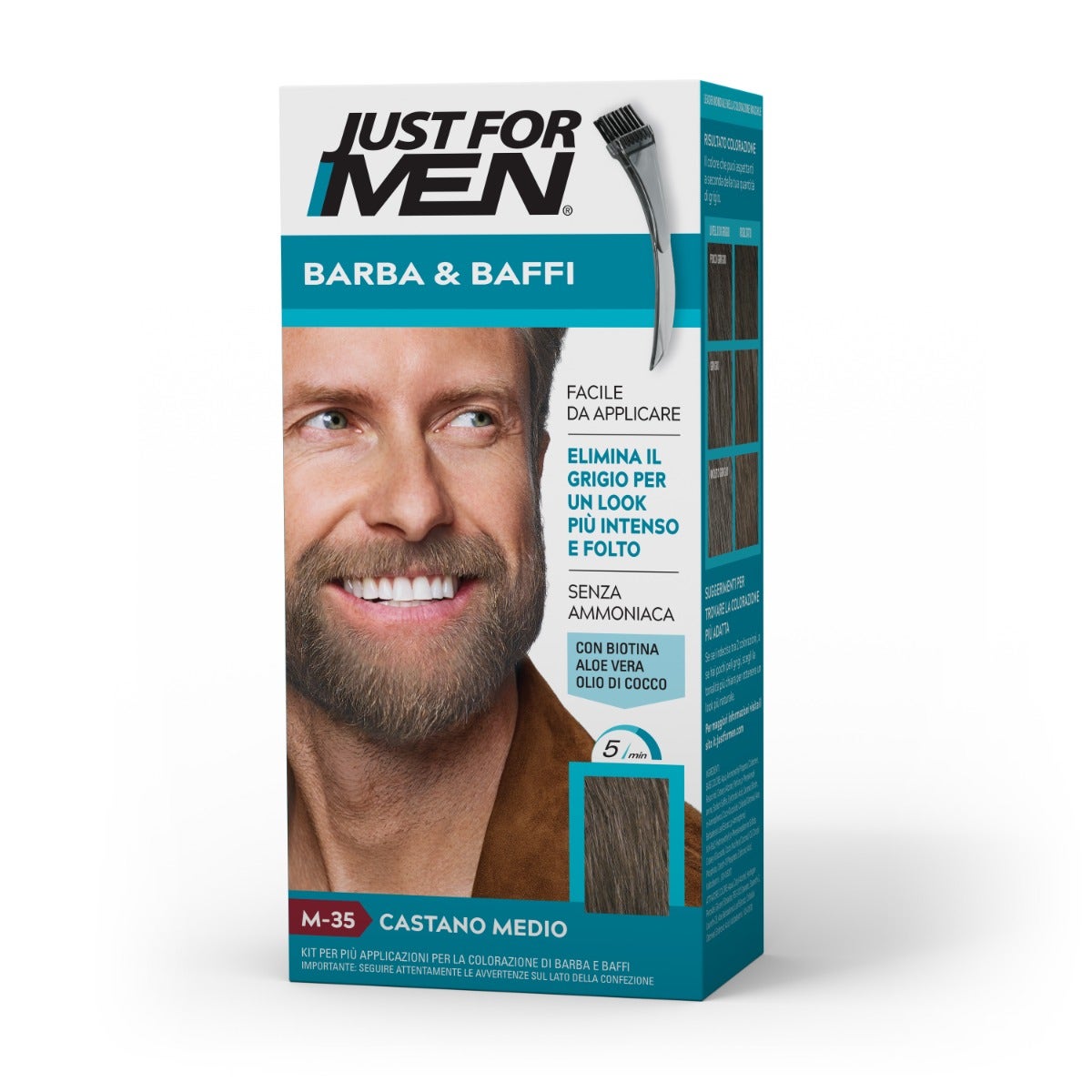 Just For Men Barba&Baffi M35 Castano Medio 51g-5