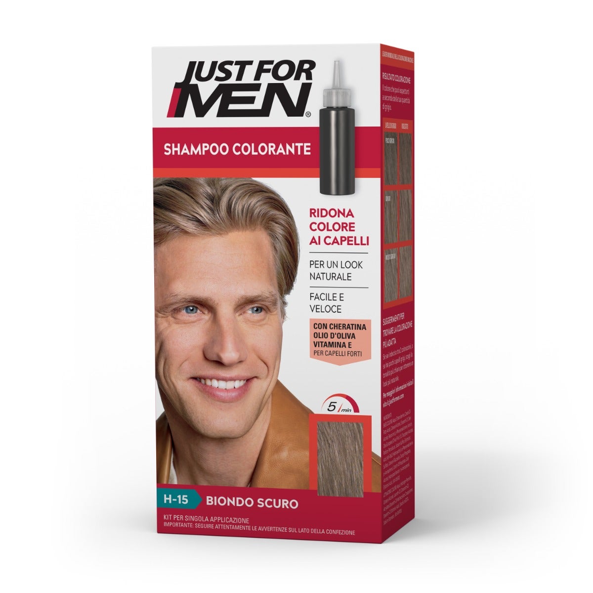 Just For Men Shampoo Colorante H15 Biondo Scuro-12