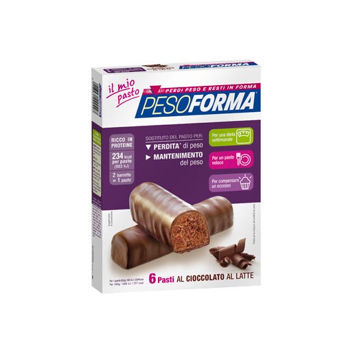 Pesoforma Barrette Cioccolato Latte 12 Pezzi  - 2