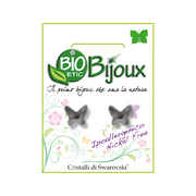 Bioetic Bijoux Orecchini Bat 8mm Black Diamond  - 1