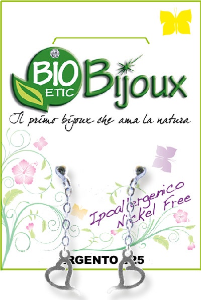 Orecchino Pendente Cuore Thunder Argento  - 1