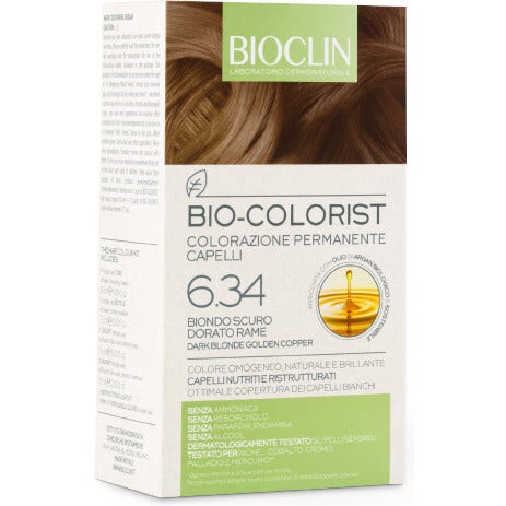 Bioclin Bio Colorist Colorazione Permanente 6.34 Biondo Scuro Dorato Rame  - 2