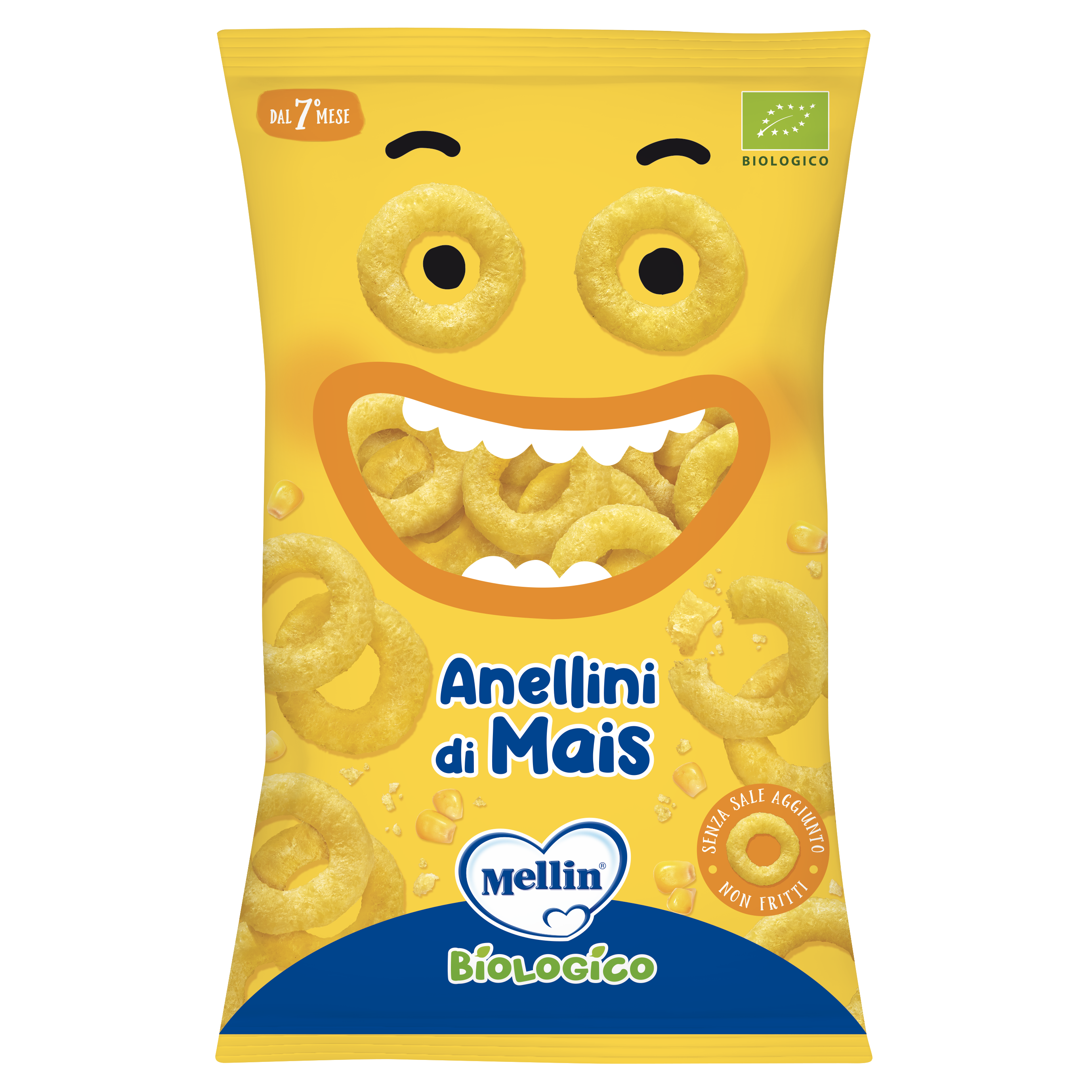Mellin Snack Bio Anellini Di Mais 15g 7Mesi+  - 1