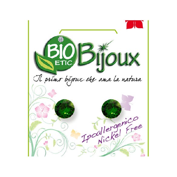 Bioetic Bijoux Orecchino Brillantino Xirius  6,2 mm Dark Green 1 Paio  - 2