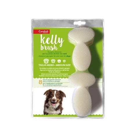 Kelly Brush 4+4 Spugnette Per 4 Trattamenti Oral Care Cane Taglia M  - 1