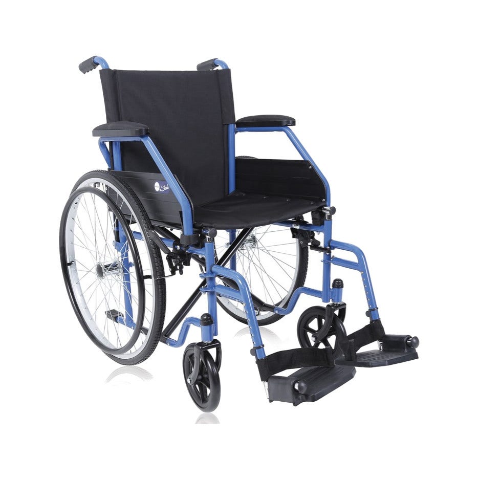 Moretti Ardea Start Carrozzina Pieghevole Ad Autospinta Seduta 43cm Blu CP100B-43-1