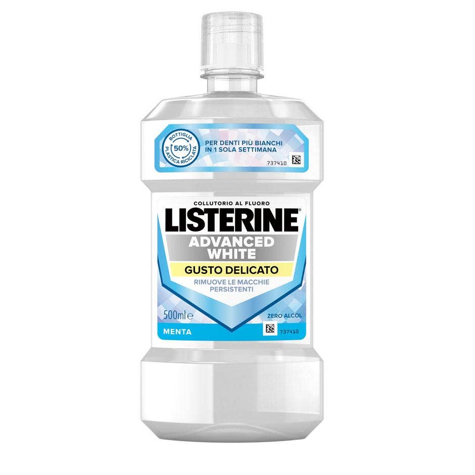 Listerine Advanced White Gusto Delicato Collutorio 500ml-1