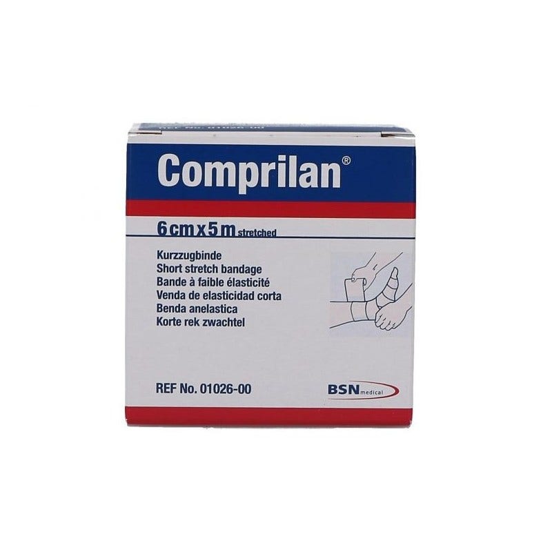 Benda Elastica Compressiva Comprilan Estendibilità Bassa Sterile Color Pelle 6x500cm  - 1