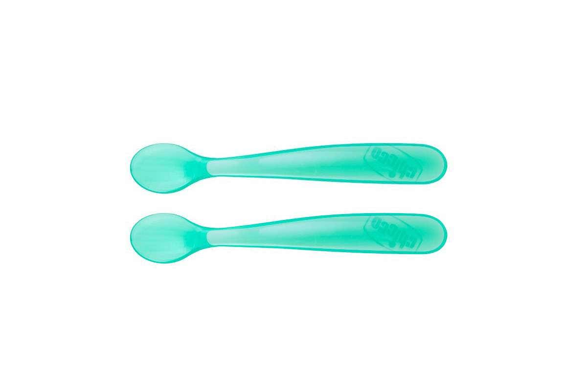 Chicco Cucchiaio Silicone 6m+ Boy 2 Pezzi  - 1
