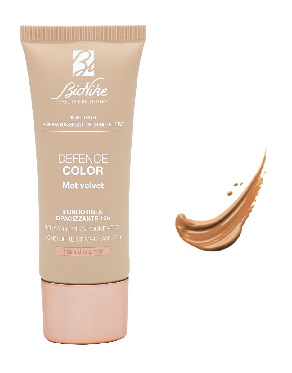 Bionike Defence Color Mat Velvet Fondotinta N. 406 Miel Cannelle 30ml-3