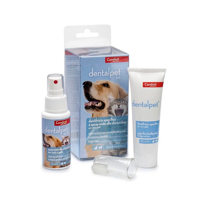 DentalPet Kit Dentifricio 50 ml + Spray 50 ml + Ditale  - 2