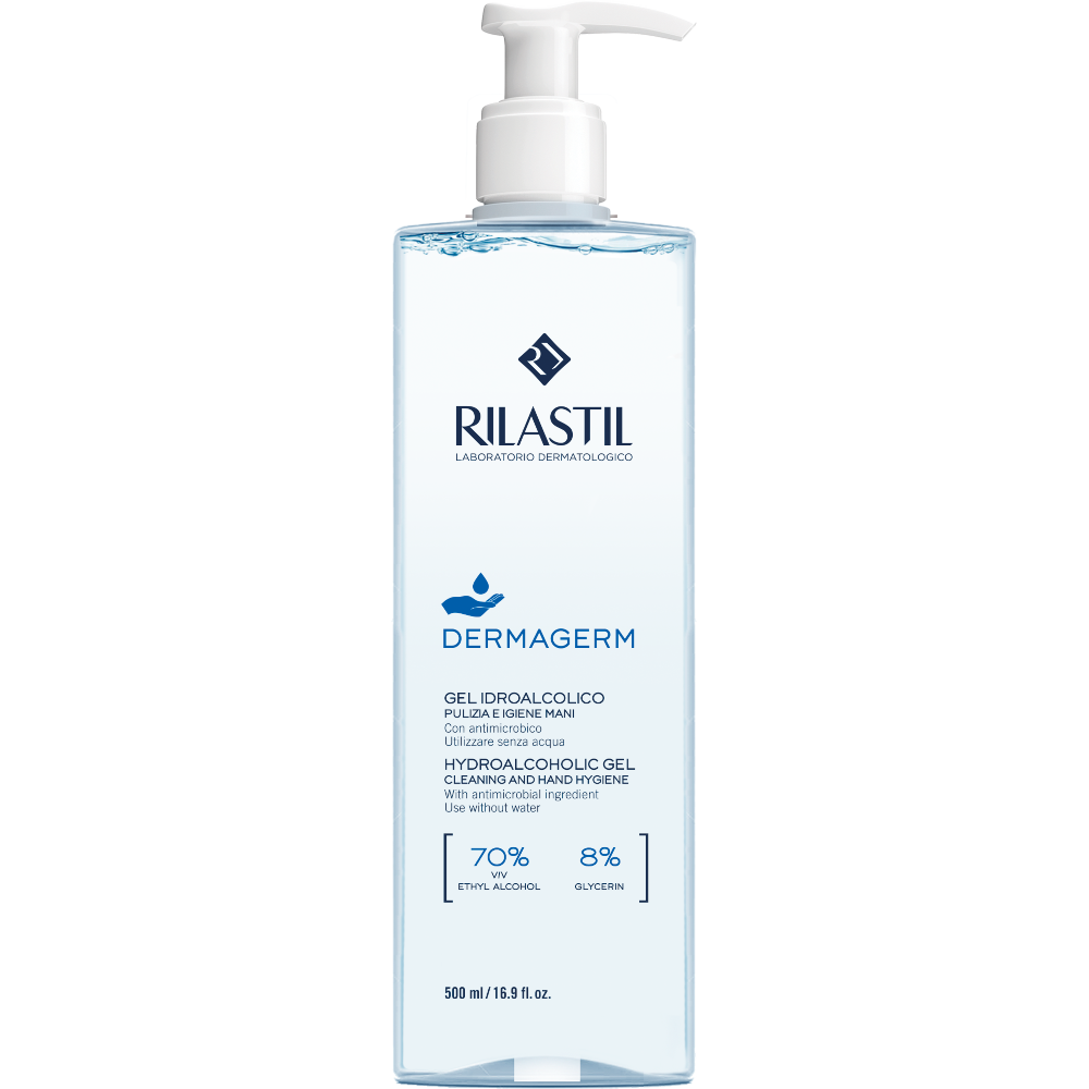 Rilastil Dermagerm Gel Igienizzante Mani Idroalcolico 500ml  - 2