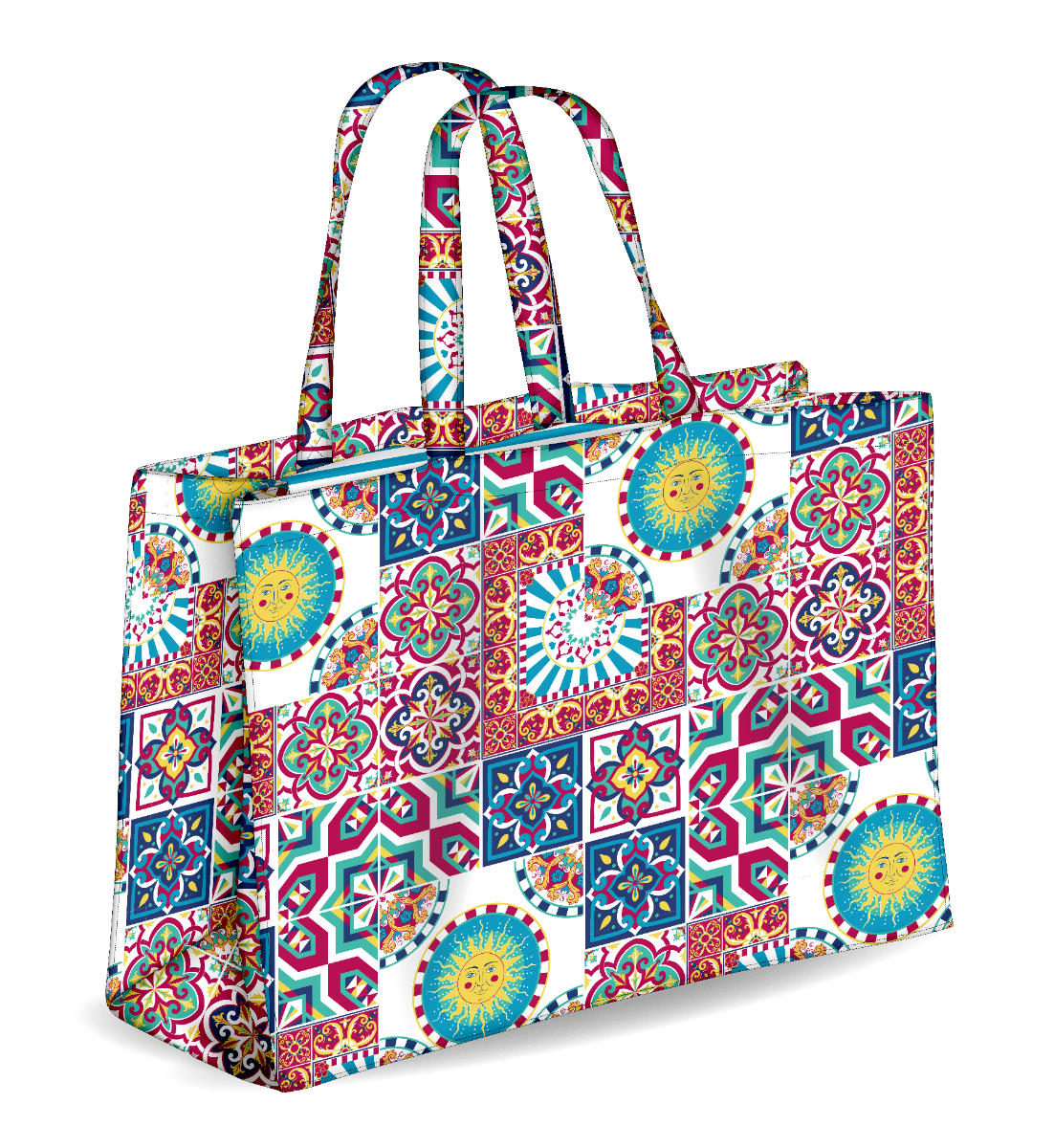 Colors Tote Borsa Mare Reversibile Sun Mix-2