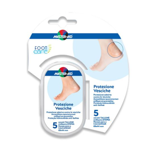 Foot Care Protezione Vesciche Tallone 69x44mm 5 Pezzi  - 1