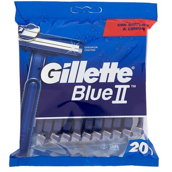 Gillette Blue II Rasoi Usa E Getta Standard 20 Pezzi-1