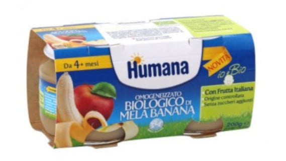 Humana Omogeneizzato Biologico Mela Banana 2X100g  - 3