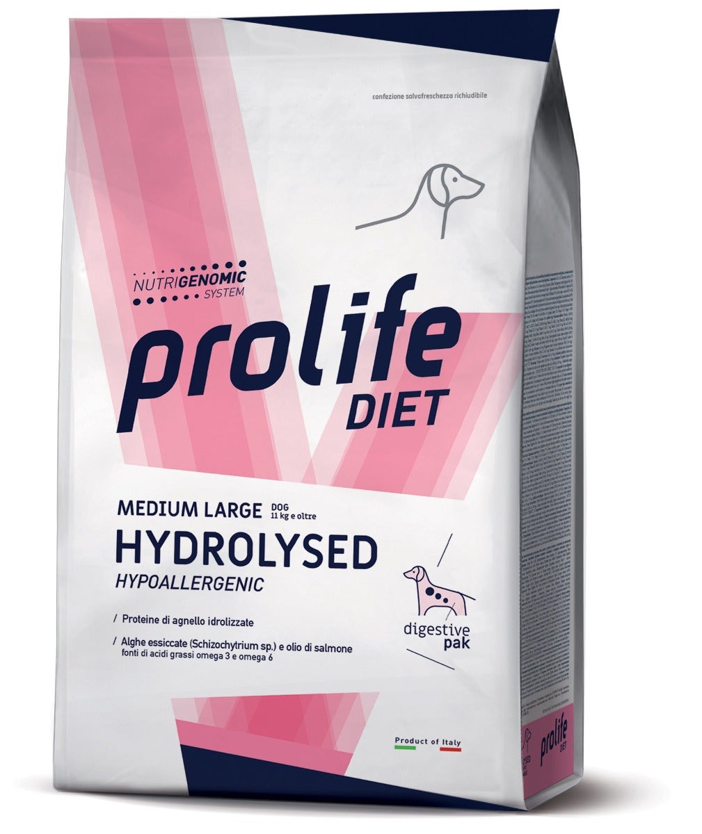 Prolife Dog Hydrolysed Hypoallergenic Cibo Secco Agnello Per Cani Taglia Media/Grande Sacco 2kg-2