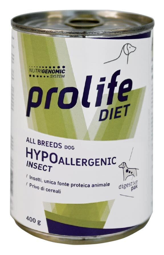 Prolife Dog Diet Wet Hypoallergenic Insect Cibo Umido Per Cani All Breeds Lattina 400g-2