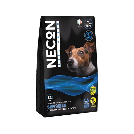 Necon Senza Cereali Singola Proteina Animale Cane Sensibile Salmone E Favetta 3Kg - 1