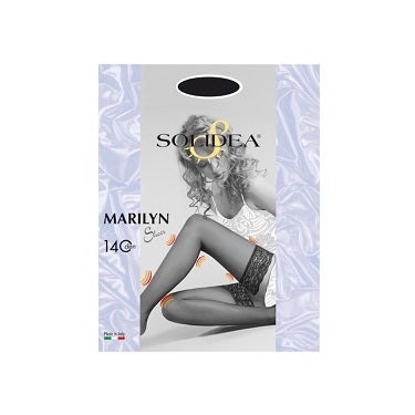 Solidea Marilyn 140 Sheer Calza Autoreggente Nera Taglia 2  - 1