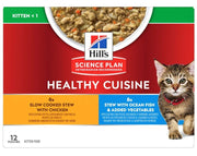 Hill's Science Plan Heatlhy Cuisine Kitten Gusti Assortiti Pollo/Pesce Oceanico Multipack 12x85gr-1