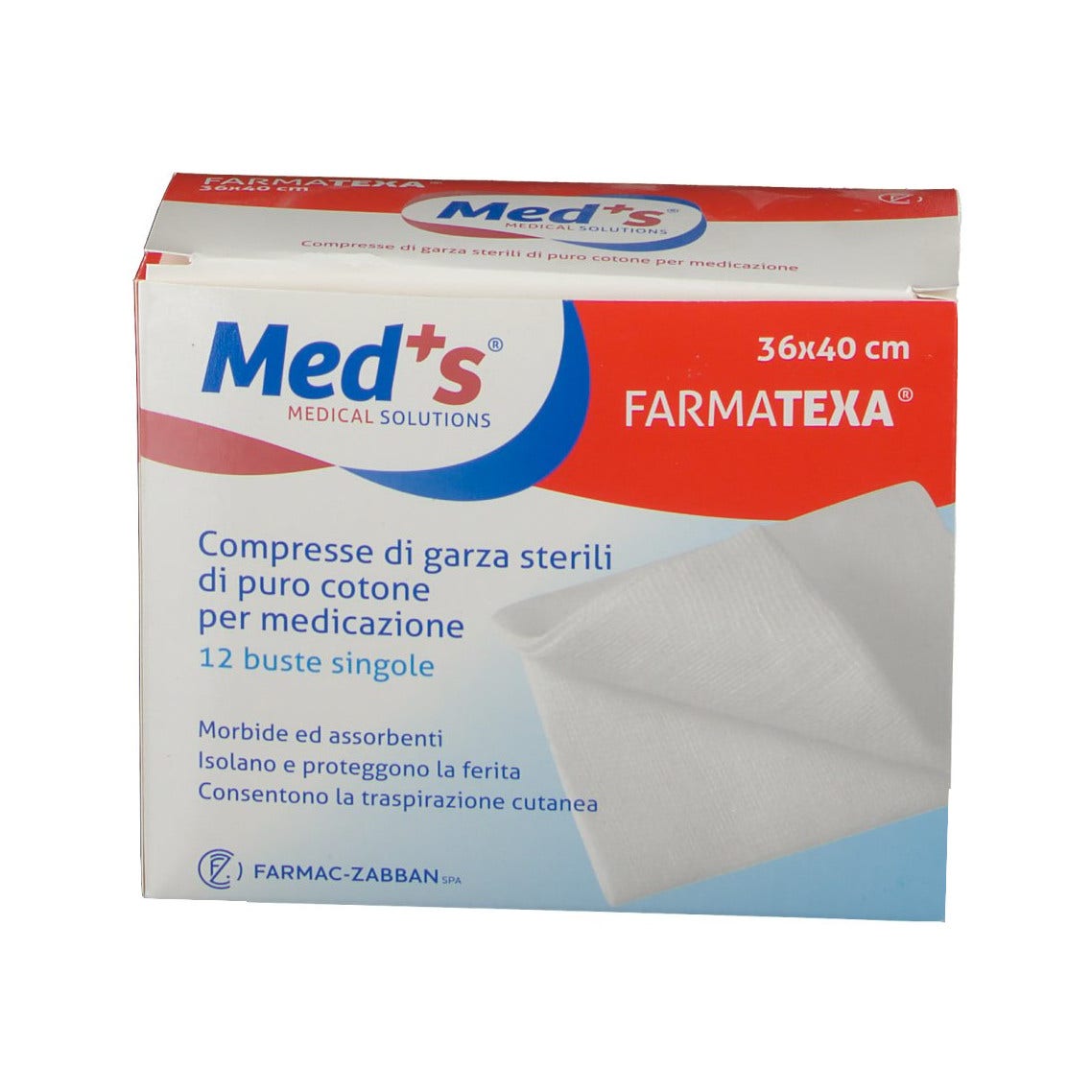 Garza Compressa Meds 12/8 36x40cm 12 Pezzi  - 2