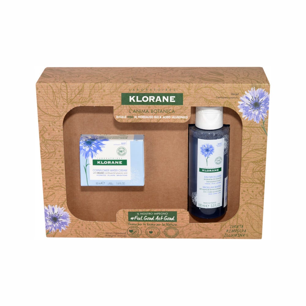 Klorane Cofanetto Rituale Viso Fiordaliso BIO E Acido Ialuronico Crema 50ml + Acqua Micellare 100ml			-3