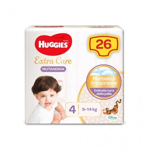 Huggies Extra Care Pannolone Mutandina Base Taglia 4 26 Pezzi  - 1