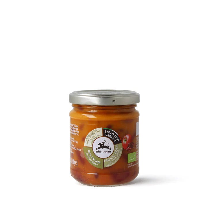Alce Nero Fagioli Kidney Lessati In Salsa Di Pomodoro Biologici 200g-1