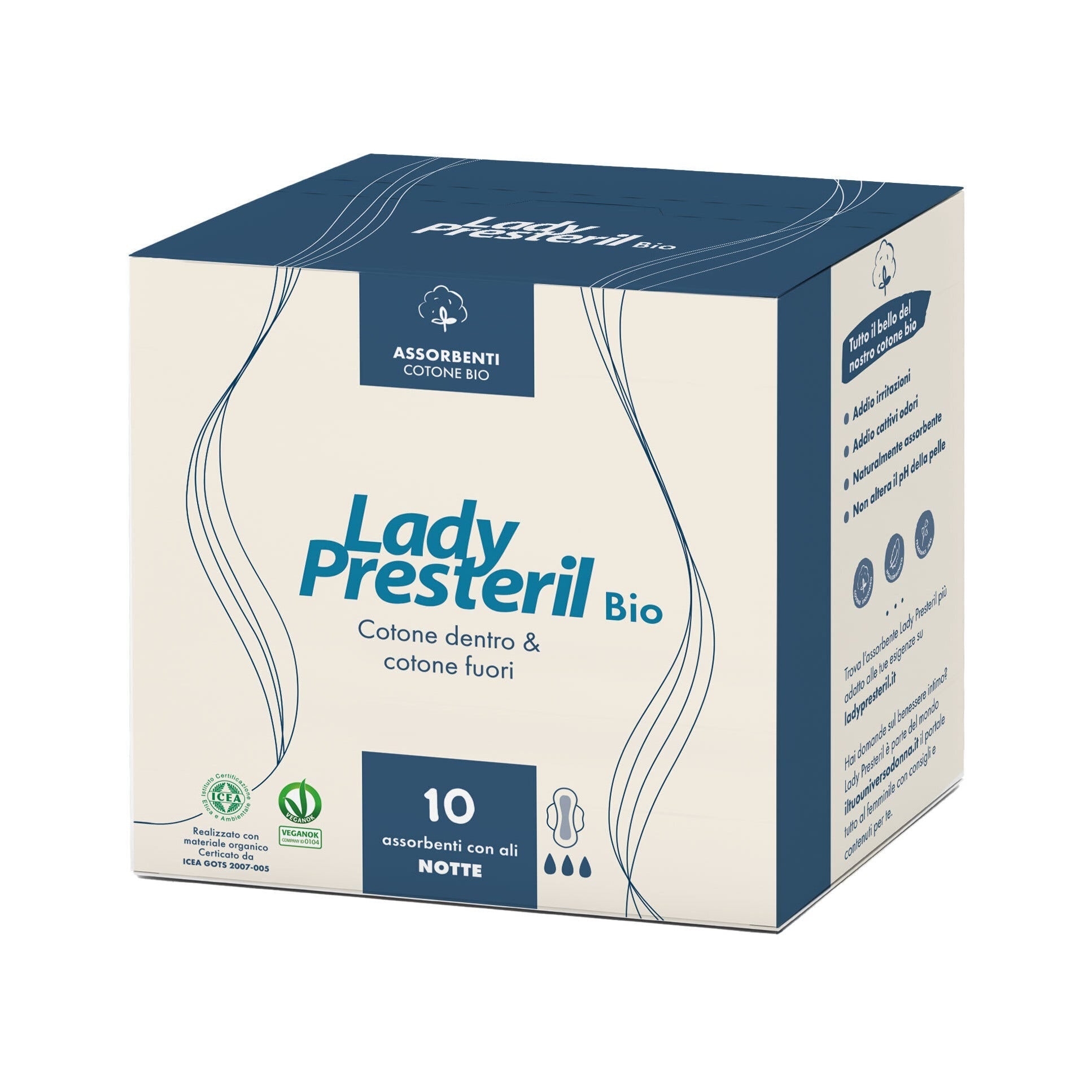 Lady Presteril Assorbenti Pocket Notte Bio 10 Pezzi  - 2