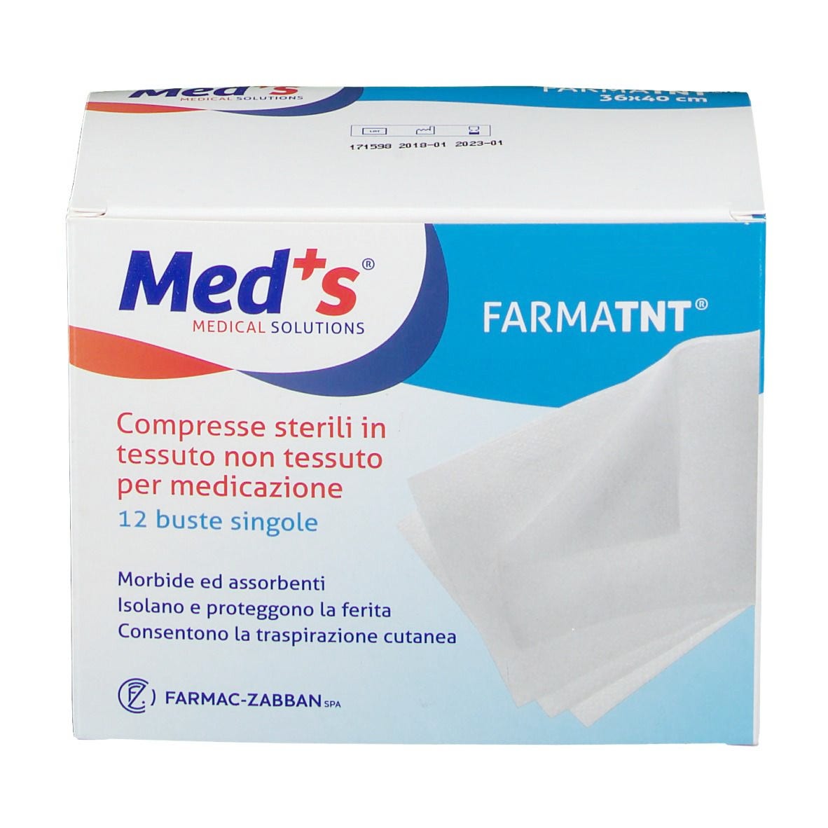Meds Garza Compressa Tessuto In Tessuto 7,5x7,5ml 12 Pezzi  - 1