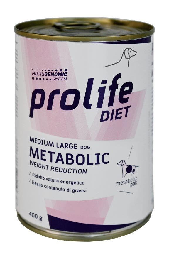 Prolife Diet Dog Metabolic Cibo Umido Per Cani Taglia Media/Grande Lattina 400g-2