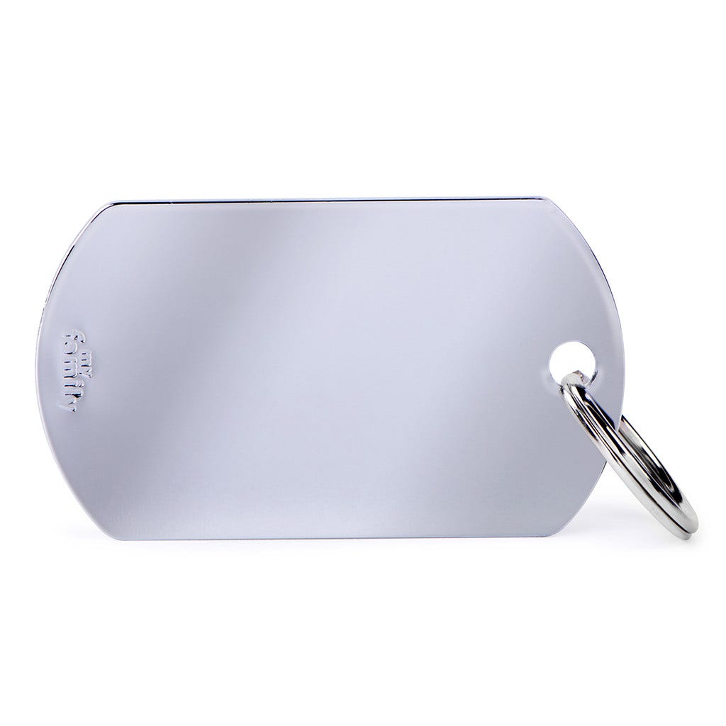 Medaglietta Per Cani E Gatti Personalizzata Basic Military Big Taglia Grande-1