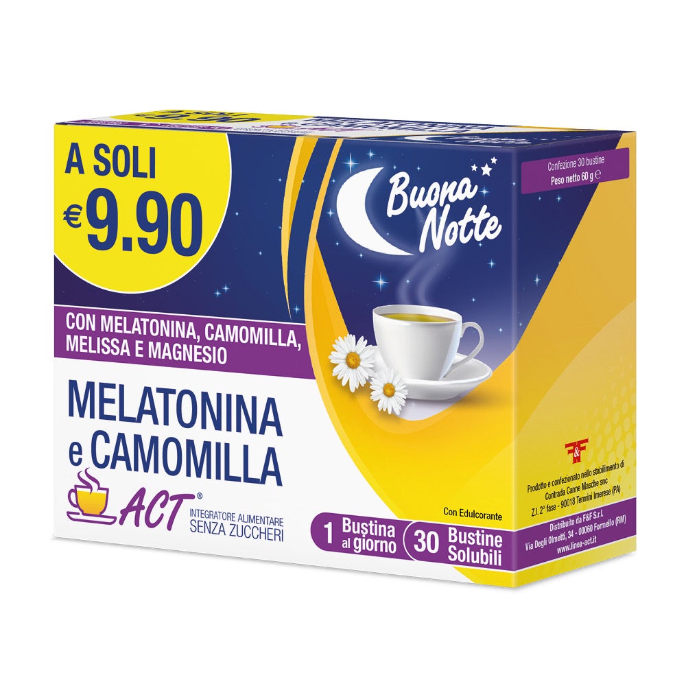 Melatonina Act + Camomilla 30 Bustine-4