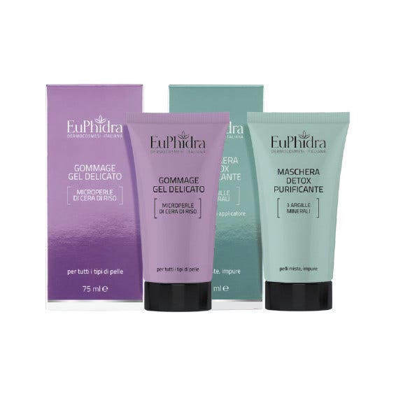 Euphidra Kit Al Tempio Di Kotoku-In Gommage Gel Delicato 75ml + Maschera Detox Purificante 75m-1