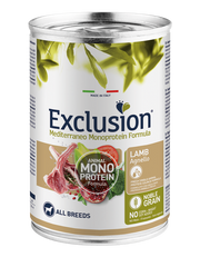 Exclusion Mediterraneo Monoprotein Noble Grain Umido Al Vitello Per Cani Lattina 400gr-1