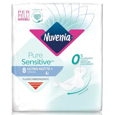 Nuvenia Pure Sensitive Assorbenti Ultra Notte 8 Pezzi-2