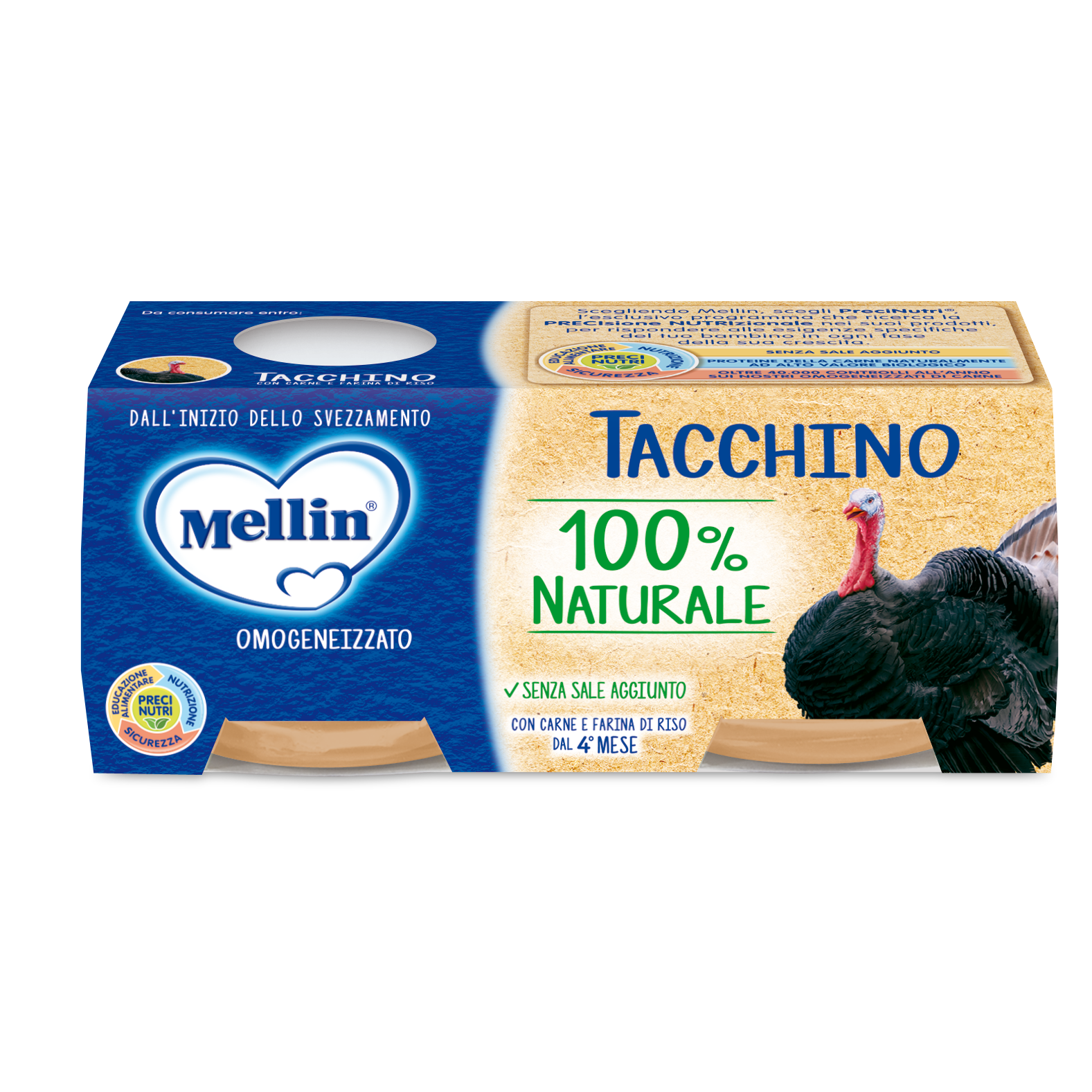 Mellin Omogeneizzato Tacchino 2x120g  - 3
