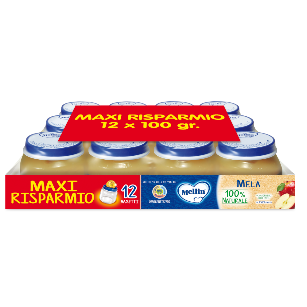 Mellin Omogeneizzato Mela 12x100g  - 2