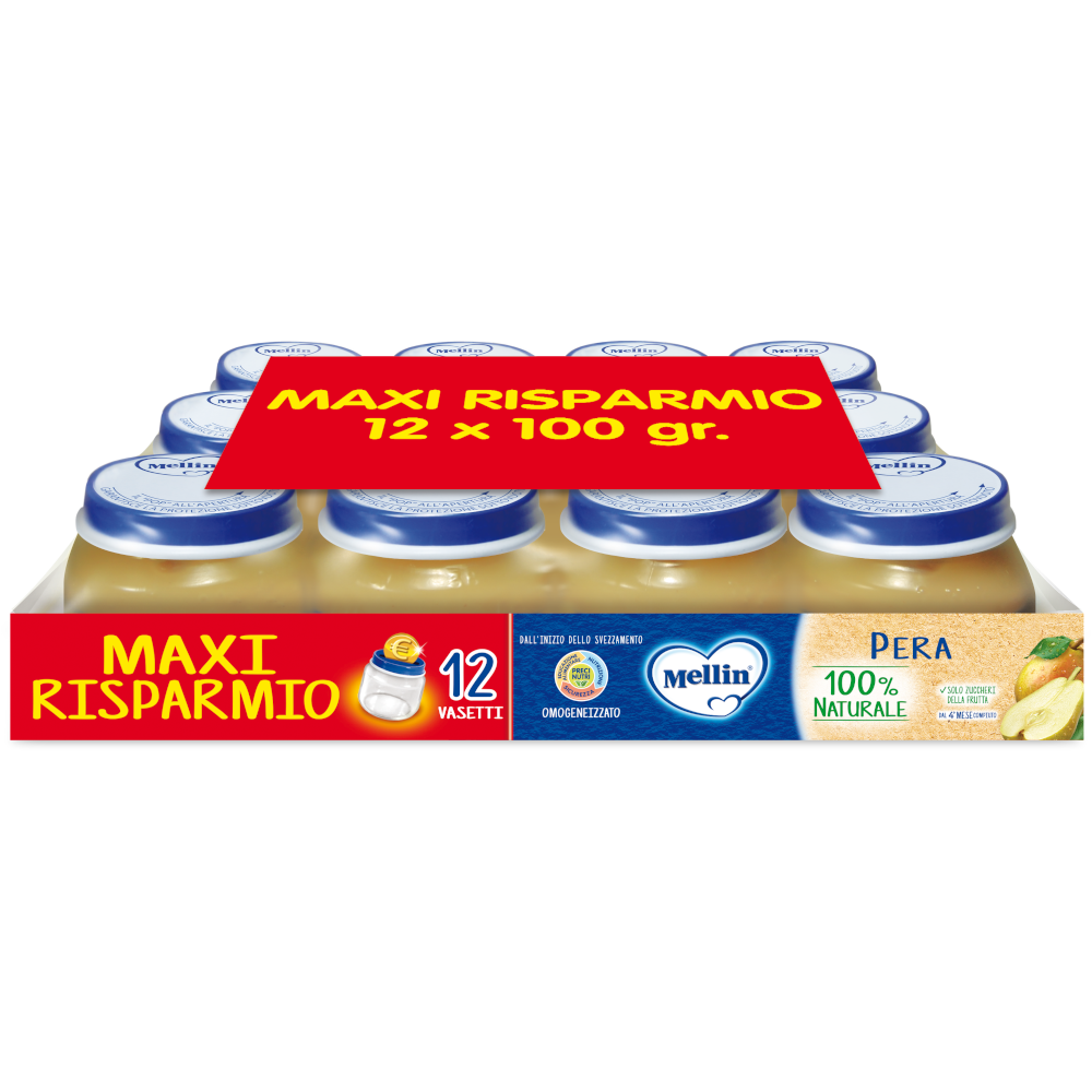 Mellin Omogeneizzato Pera 12x100g  - 2