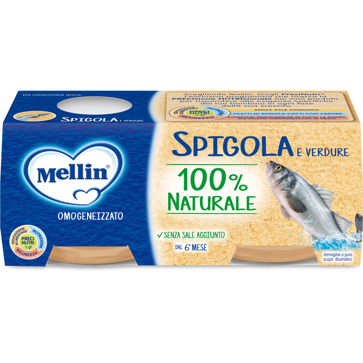 Mellin Omogeneizzato Spigola 2X80g  - 3