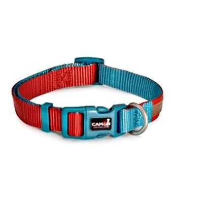 Camon Collare Regolabile Double Premium Rosso/Ottanio Per Cani Cuccioli 15x300cm/400mm-4