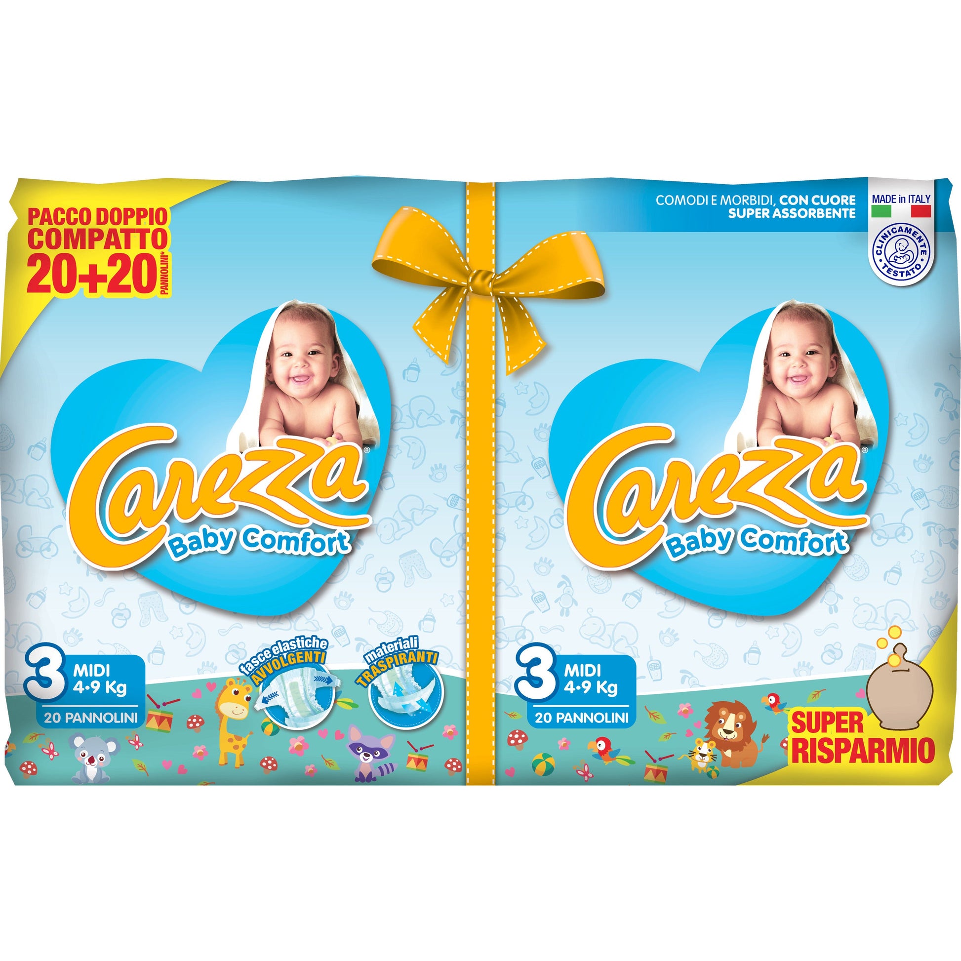 Pannolini Carezza Baby Comfort Midi 4-9Kg 40 Pezzi - 1