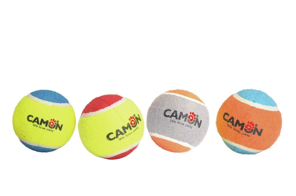 Camon Palla Da Tennis Rimbalzante In Gomma Piena Per Cani 7,2cm-1