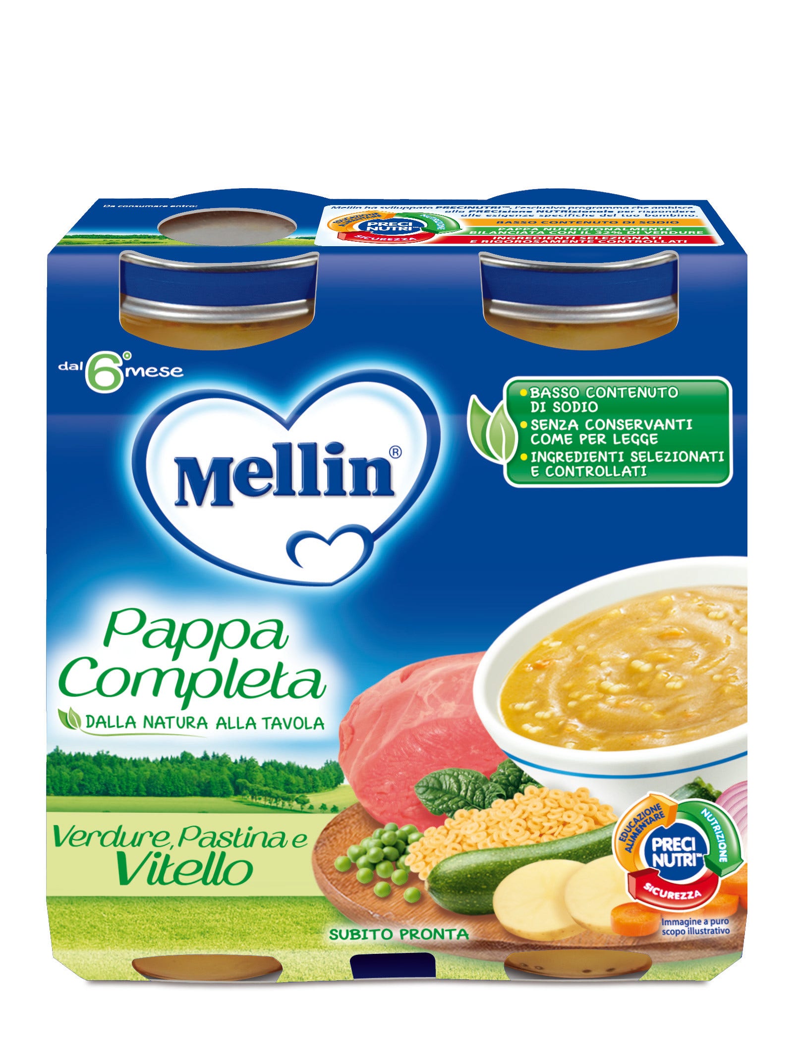 Mellin Pappa Completa Vitello 2x250g  - 2