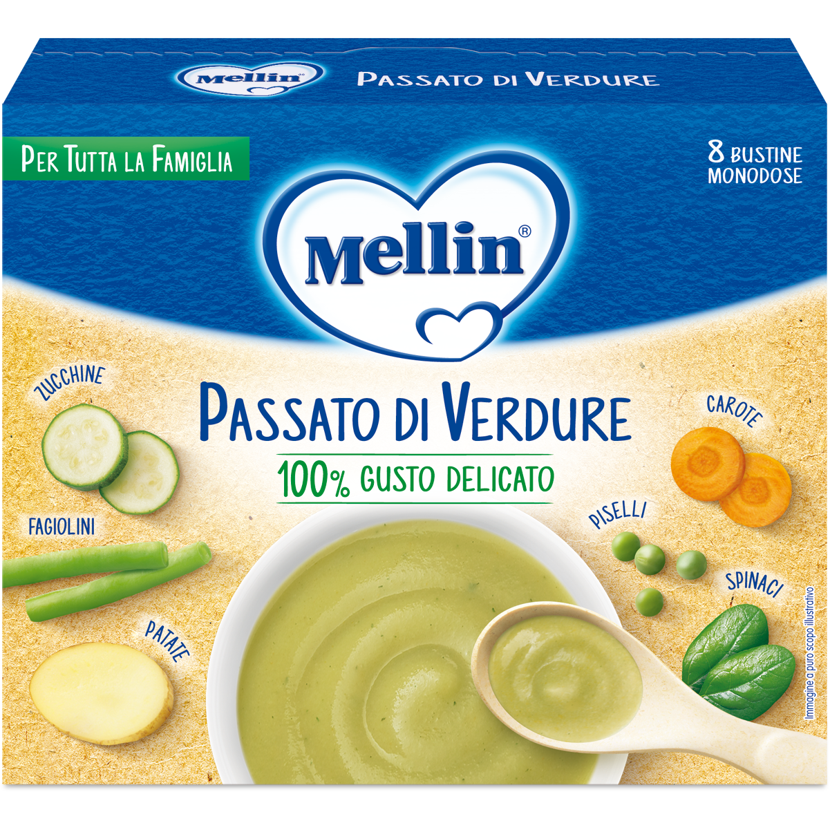 Mellin Passato Verdure 8 Buste 8g  - 2