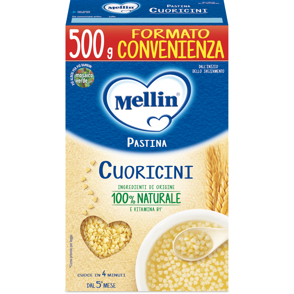 Mellin Pasta Cuoricini 500g 5 Mesi+  - 2